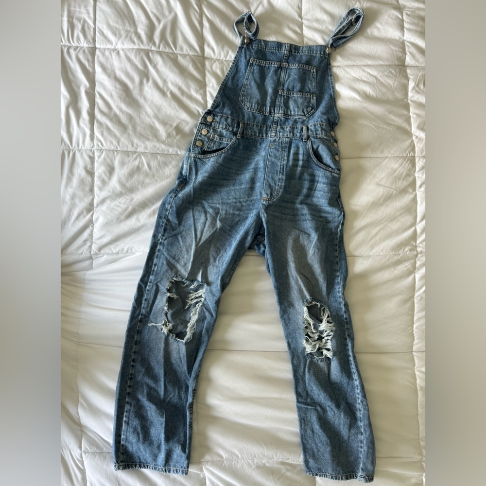 We The Free Light Ziggy Blue Denim Overalls